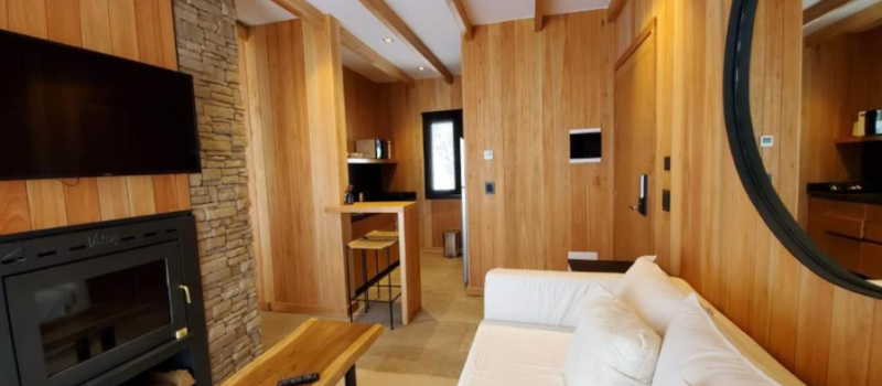 Cocina Balcon Aire Acondicionado Aparthotel El Refugio Ski Lodge San Martin De Los Andes Neuquen